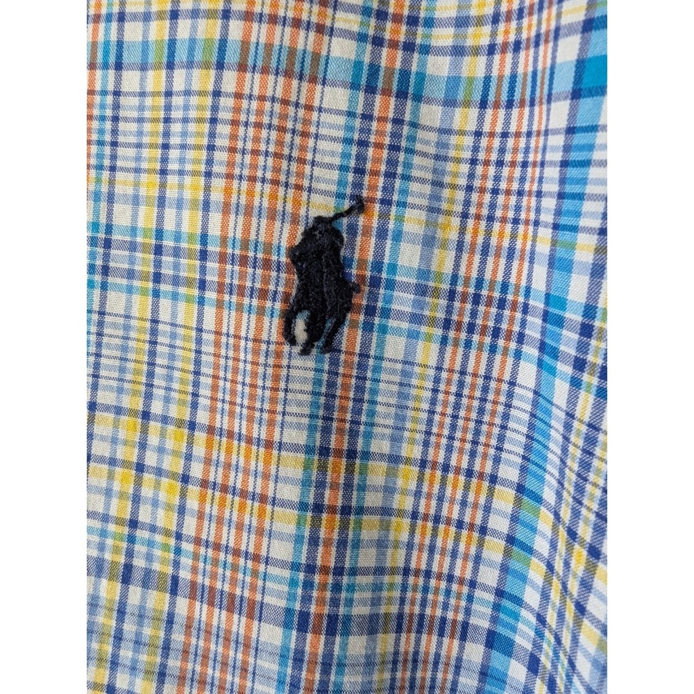Ralph Lauren Button Down Shirt Women Sz XL Preppy Plaid Cotton Long Sleeve Pony - Picture 3 of 9